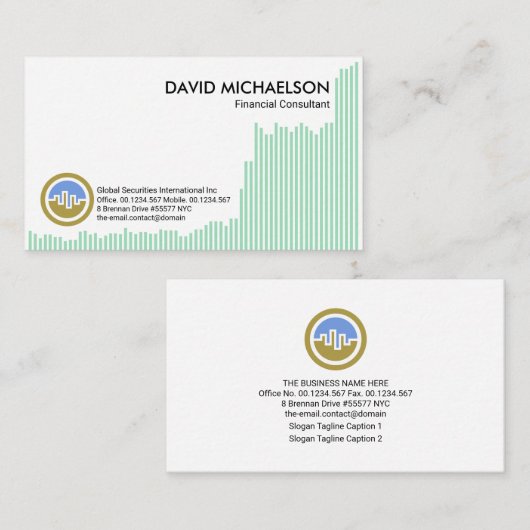 グリーンマネー共有グラフ金融先物市場 名刺 (正面/裏面)