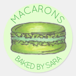 グリーンマフランスのカロンクッキーバイ焼いたホームメイド ラウンドシール