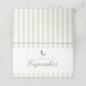 グリーンマラードアヒル折り畳みフードメニューカード プレイスカード (外部開封)