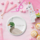 グリーンマラードアヒル紙プレート ペーパープレート (パーティー)