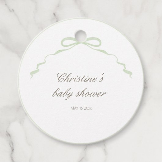 グリーンマラードダックラウンドメッセージカード2 フェイバータグ (正面)