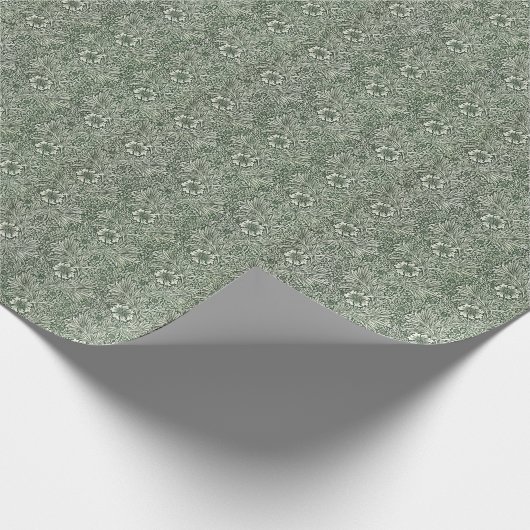 グリーンマリゴールドでエレガンスを受け入れるフローラ ラッピングペーパー (角)