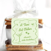 グリーンマルティーニをテーマにした誕生日パーティー スクエアシール