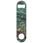 グリーンマルーンホワイトステンレス鋼ボトルオープナー スピード栓抜き (裏面)