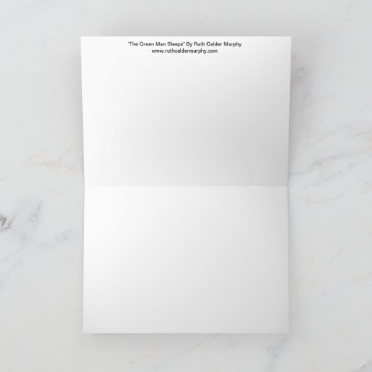 グリーンマンの睡眠-挨拶状 カード (内部)