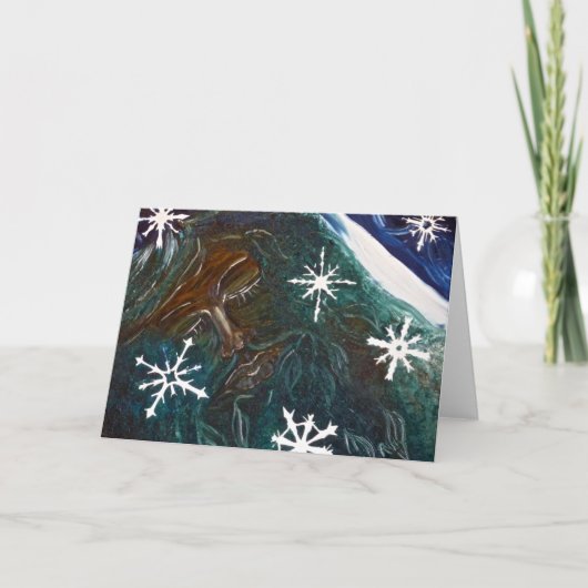 グリーンマンの睡眠-挨拶状 カード (正面)