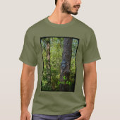 グリーンマンの神秘的な森 Tシャツ (正面)