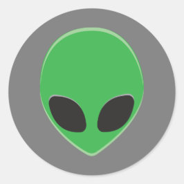 グリーンマンエイリアン宇宙パーティーオーダーメイド ラウンドシール