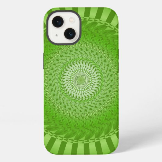 グリーンマンダラの太陽 iPhoneケース (裏面)