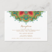 グリーンマンダラの結婚式の招待状カード エンクロージャーカード (正面)