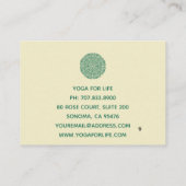 グリーンマンダラシンボルヨガクラス ロイヤリティカード (裏面)