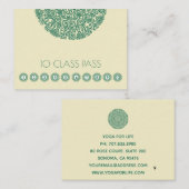 グリーンマンダラシンボルヨガクラス ロイヤリティカード (正面/裏面)
