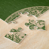 グリーンマンダラパズルマインドフルくつろぎ ジグソーパズル (側面)