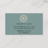 グリーンマンダラホリスティックンロータスフローラ禅ヨガ 名刺 (裏面)