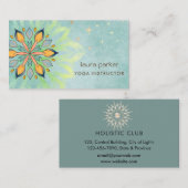 グリーンマンダラホリスティックンロータスフローラ禅ヨガ 名刺 (正面/裏面)