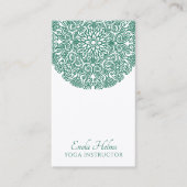 グリーンマンダラユニバースシンボルヨガインストラクター 名刺 (正面)