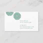 グリーンマンダラユニバースシンボルヨガインストラクター 名刺 (裏面)