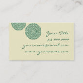 グリーンマンダラユニバースシンボルヨガホリスティック 名刺 (裏面)
