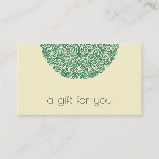 グリーンマンダラヨガインストラクター ロイヤリティカード (正面)