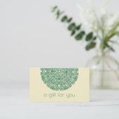 グリーンマンダラヨガギフト券 名刺 (スタンド正面)