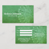 グリーンマンダラヨガメディテーション 予約カード (正面/裏面)