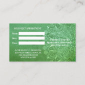 グリーンマンダラヨガメディテーション 予約カード (裏面)