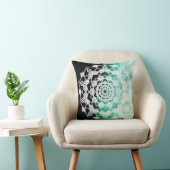 グリーンマンダラ抽象芸術スロー クッション (椅子)