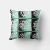 グリーンマンダラ抽象芸術スロー クッション (裏面)