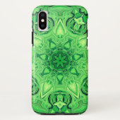 グリーンマンダラiPhone Xケース Case-Mate iPhoneケース (裏面)