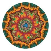 グリーンマンデルブロットフラクタルポスター