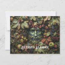 グリーンマンラムマスグリーティングカード