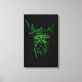 グリーンマン妖精離れズブラック キャンバスプリント (正面)