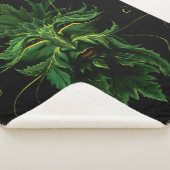 グリーンマン妖精離れズブラック シェルパブランケット (3/4)