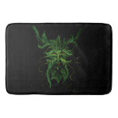 グリーンマン妖精離れズブラック バスマット (正面)