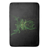 グリーンマン妖精離れズブラック バスマット (正面縦)