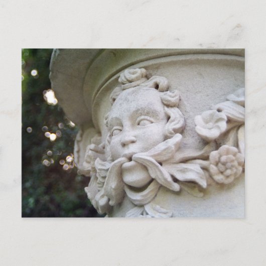 グリーンマン彫刻はがき ポストカード (正面)