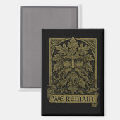 グリーンマン我々は残る異教のウィッカ信者キッチンマグネット マグネット (正面/裏面)