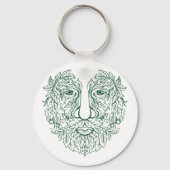 グリーンマン葉顔キーチェーン キーホルダー (裏面)