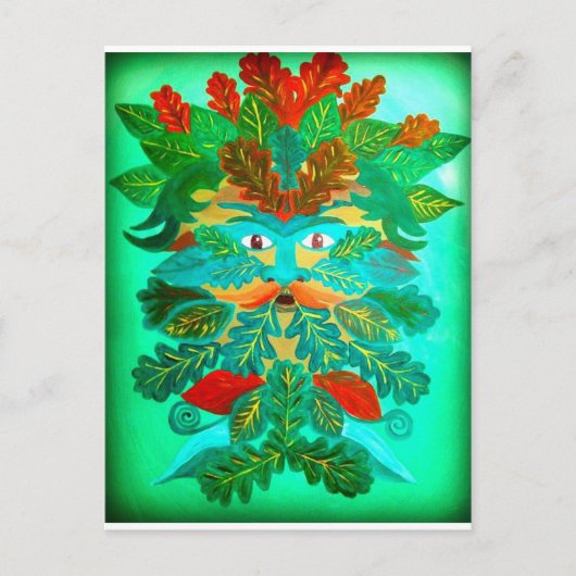 グリーンマン ポストカード (正面)