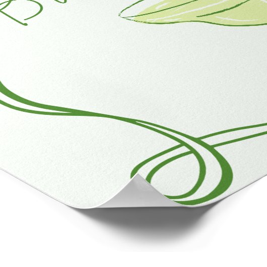 グリーンマーグアンドマトリモニーブライダルシャワーウェルカム ポスター (角)