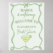 グリーンマーグアンドマトリモニーブライダルシャワーウェルカム ポスター (正面)