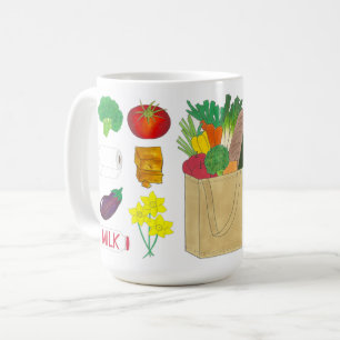 グリーンマーケットスーパーショッピングフルーツ野菜食品 コーヒーマグカップ