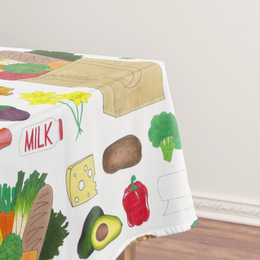 グリーンマーケットスーパーショッピングフルーツ野菜食品 テーブルクロス (インサイチュ)