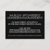 グリーンマーケットスーパーショッピングフルーツ野菜食品 名刺 (裏面)