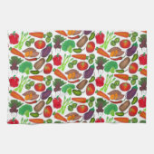 グリーンマーケット野菜を生産する菜園 キッチンタオル (横)