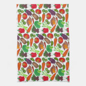 グリーンマーケット野菜を生産する菜園 キッチンタオル (縦)