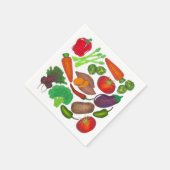 グリーンマーケット野菜を生産する菜園 スタンダードカクテルナプキン (角)