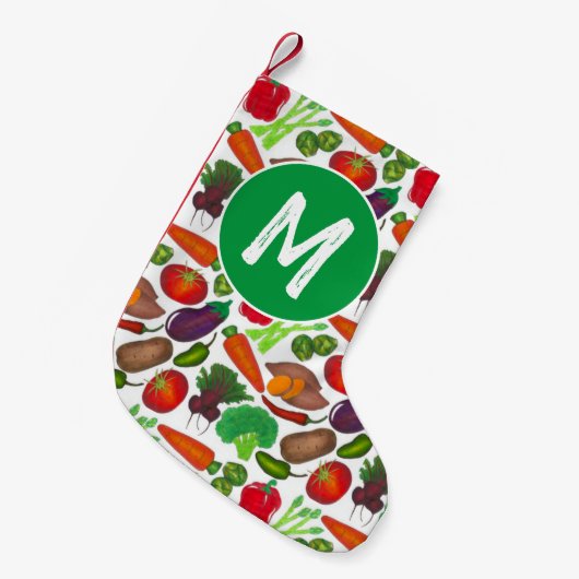 グリーンマーケット野菜を生産する菜園 スモールクリスマスストッキング (正面 (吊り時))
