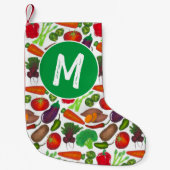 グリーンマーケット野菜を生産する菜園 スモールクリスマスストッキング (正面)