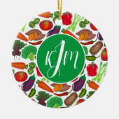 グリーンマーケット野菜を生産する菜園 セラミックオーナメント (正面)